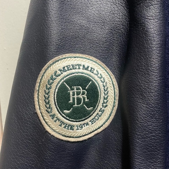 Banana Republic Blue and Black Varsity Jacket - Picture 5 of 13